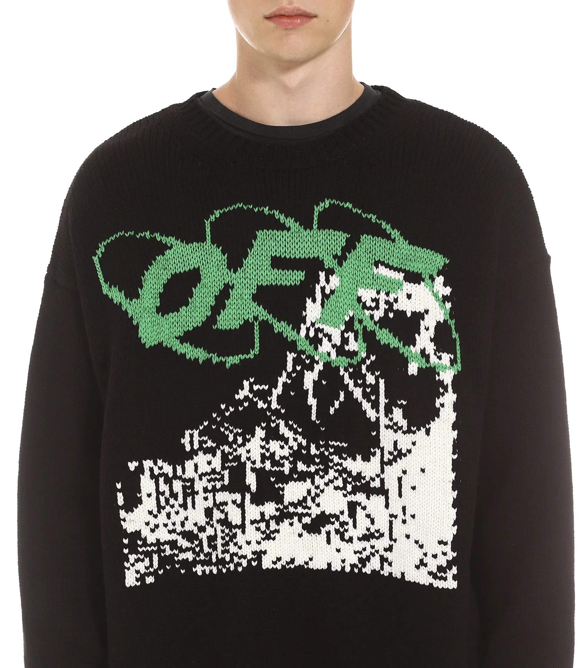 Off-White Crewneck Long-Sleeved Sweater