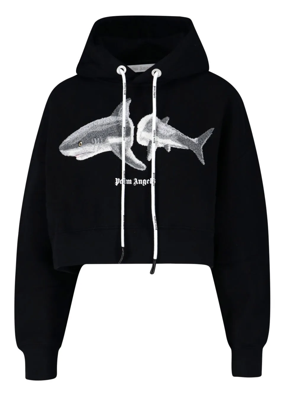 Palm Angels Logo-Print Drawstring Hoodie