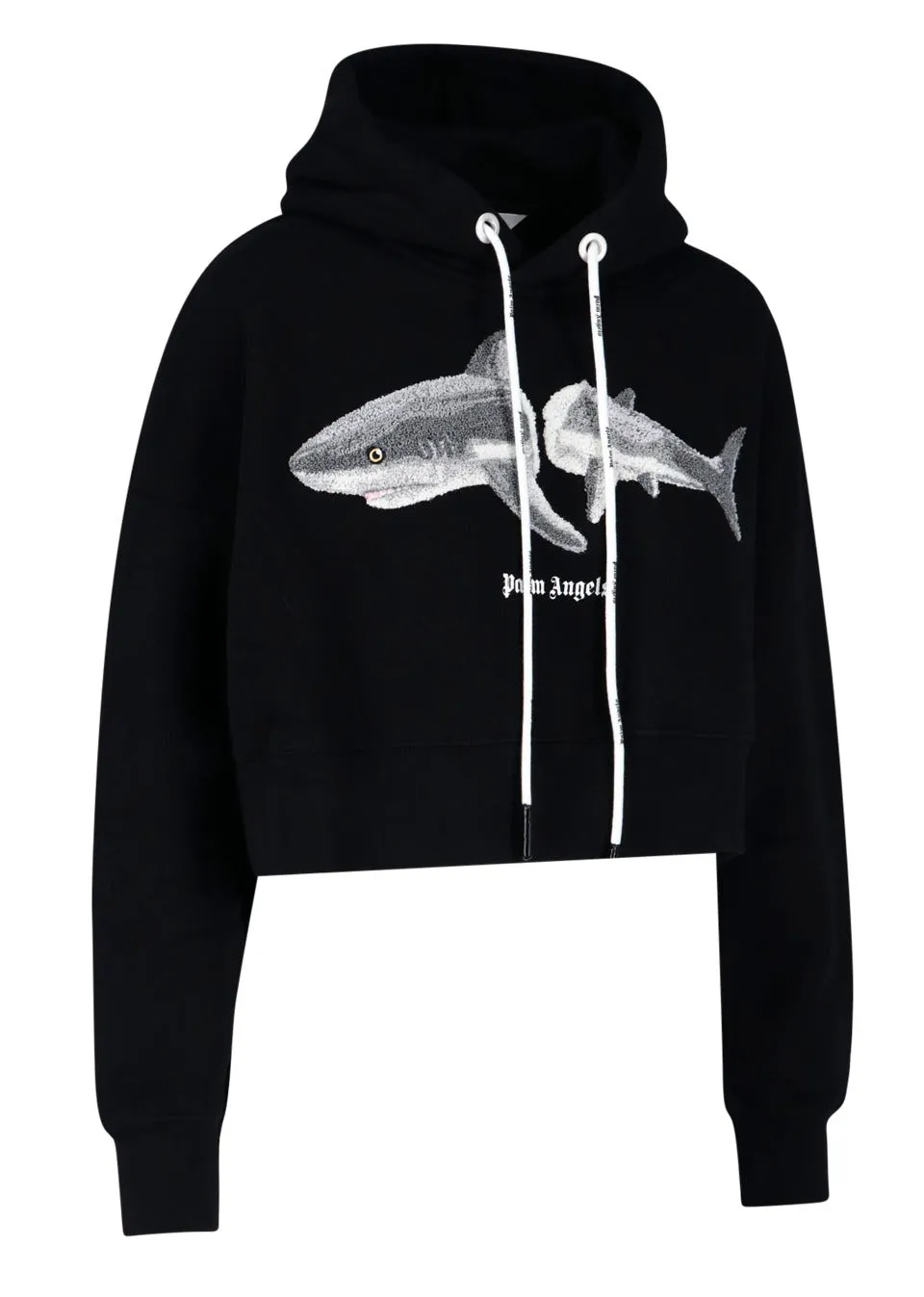 Palm Angels Logo-Print Drawstring Hoodie