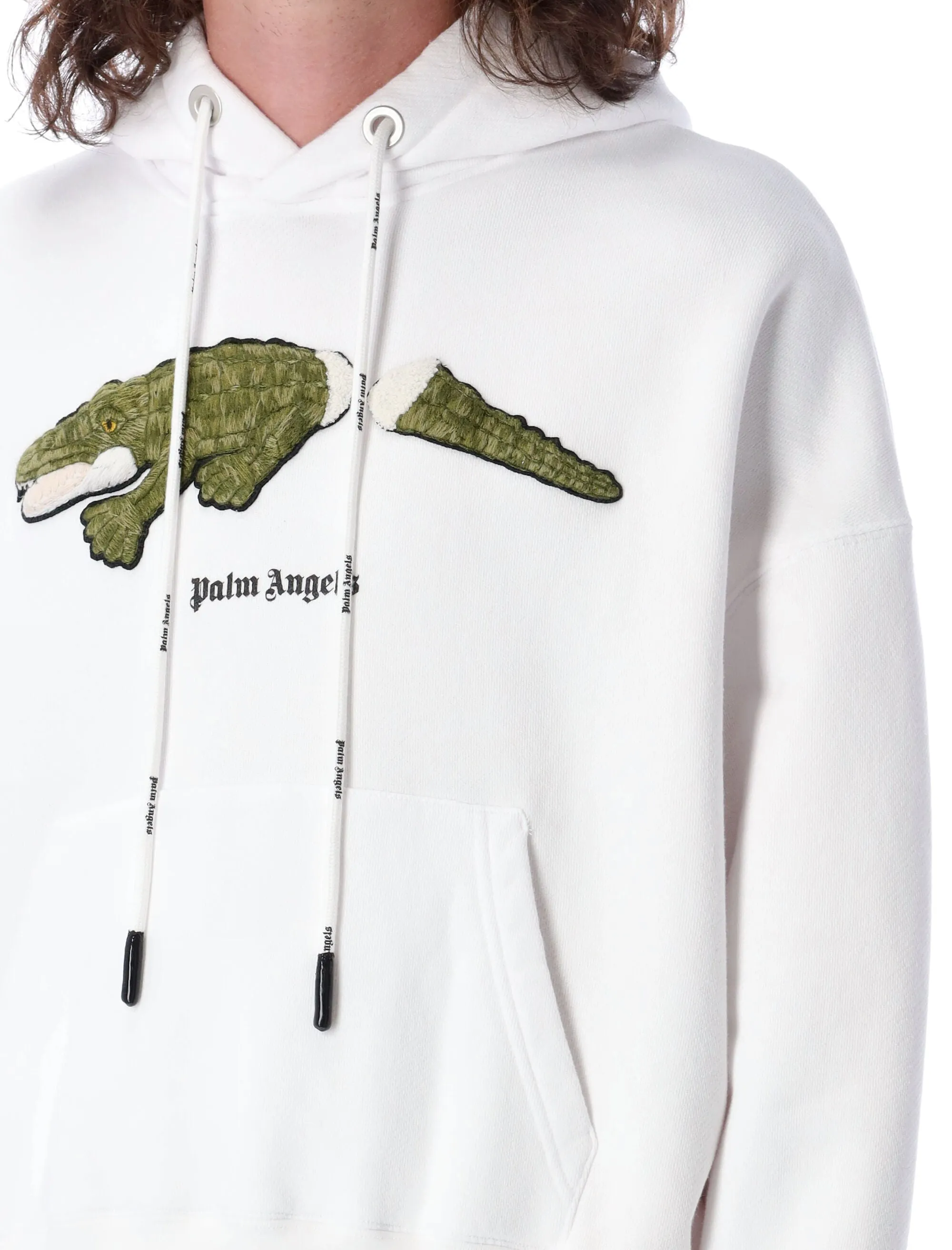 Palm Angels Logo Printed Drawstring Hoodie