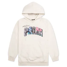 Palm Sign Vintage Hoodie - White/Multi