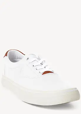 Polo Ralph Lauren - Thornton Canvas LowTop Sneakers - White