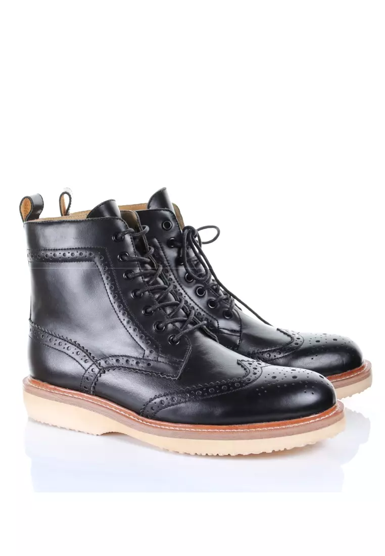 PRODUIT PARFAIT Leather Oxford Boots