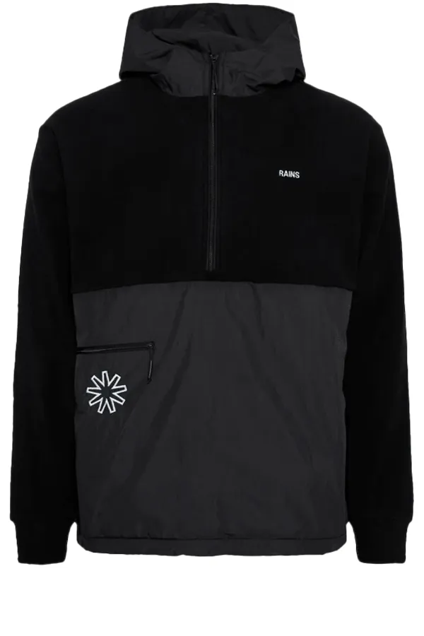 Rains 1865 Fleece Hoodie Jacket Black