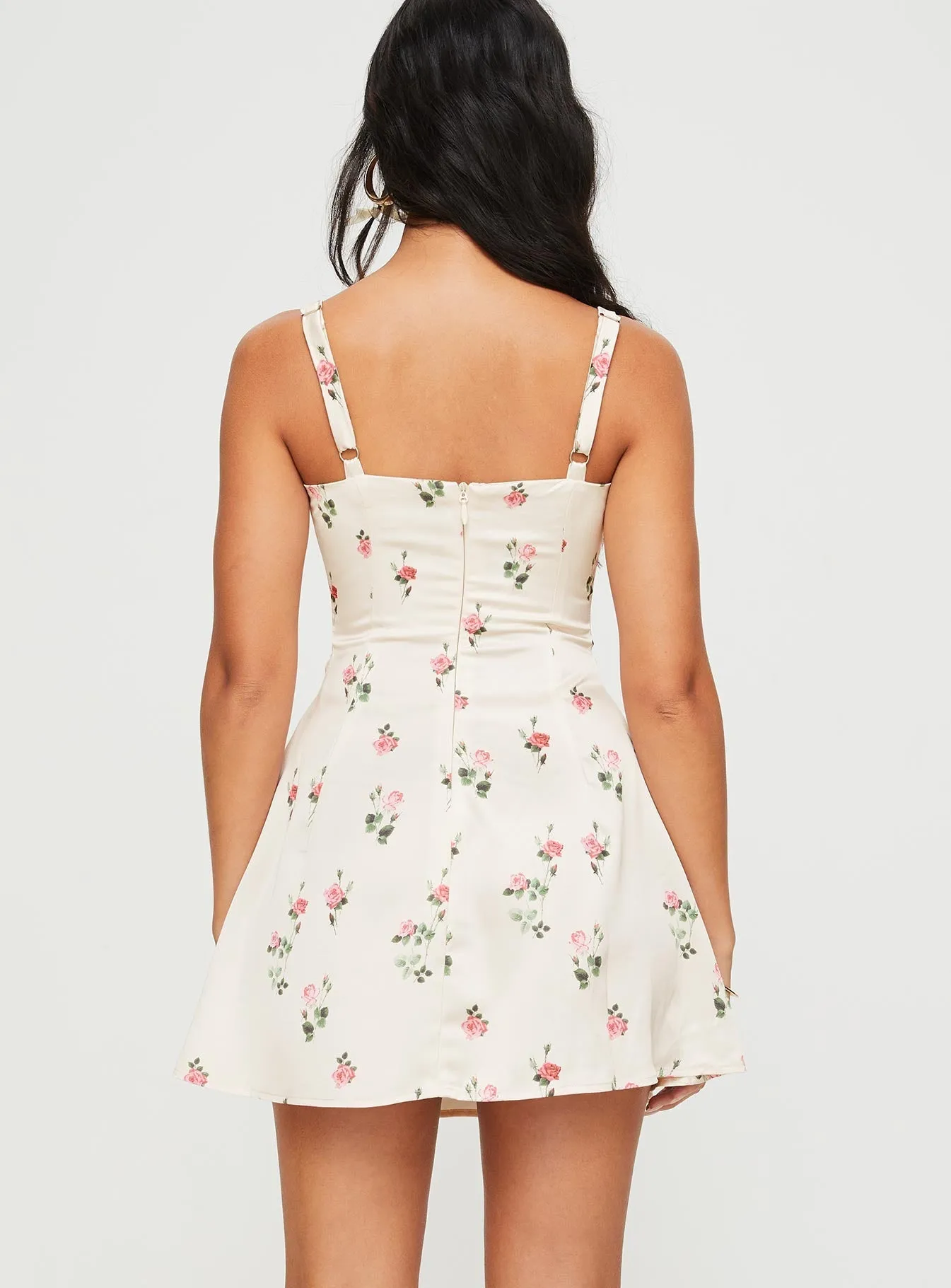 Remini Satin Mini Dress Floral