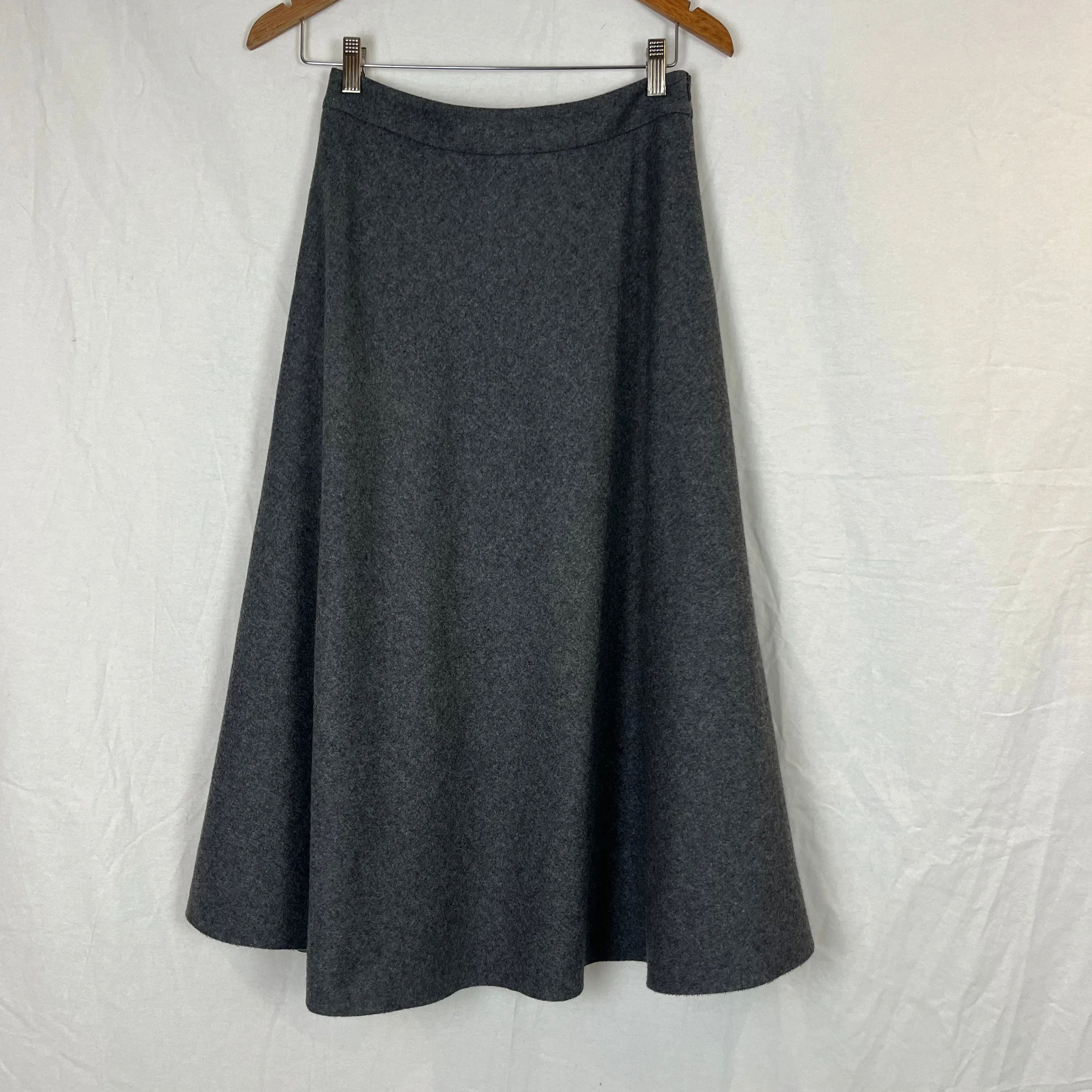 'S Max Mara Grey Wool Maxi Skirt XXS