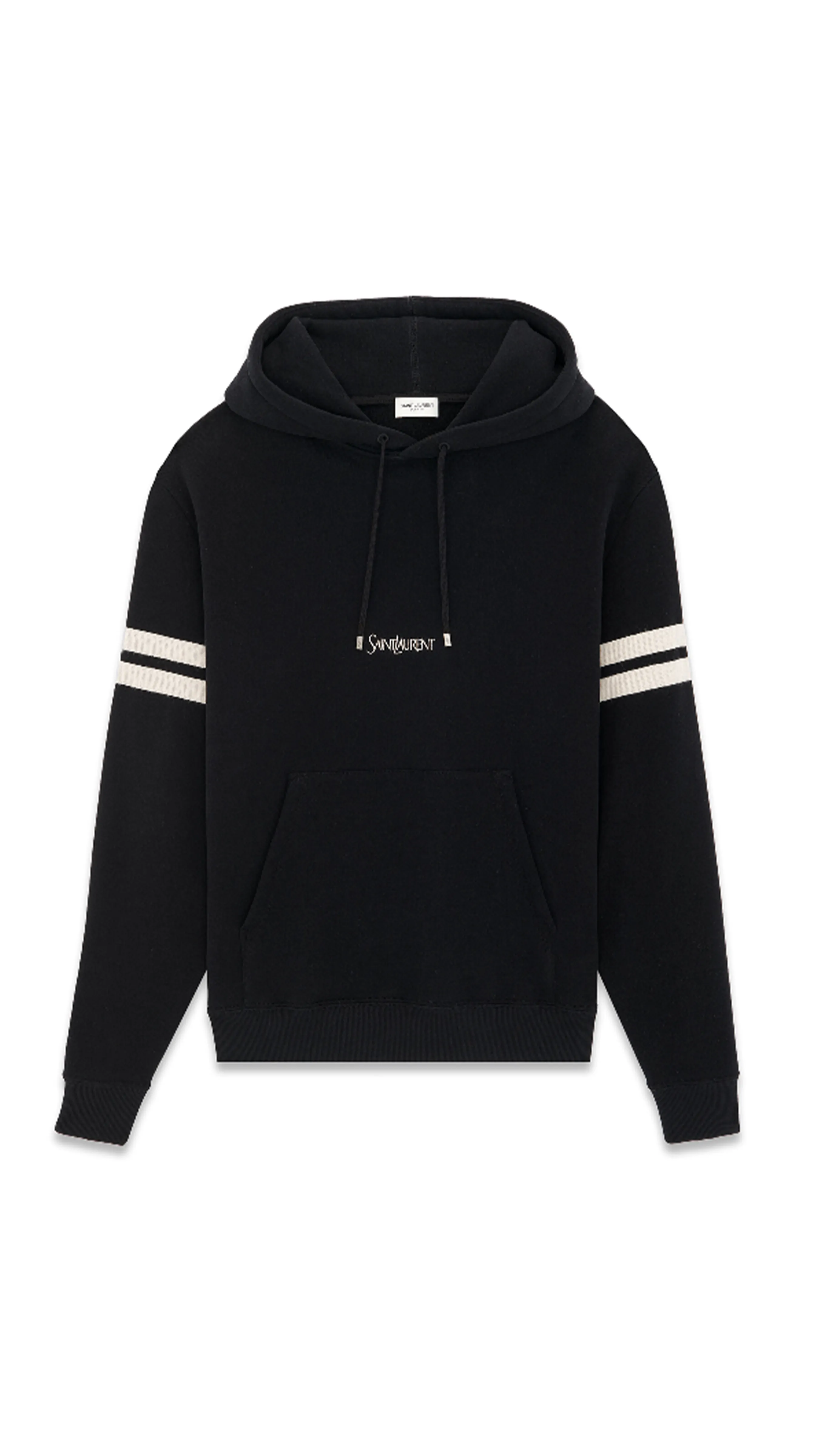 Saint Laurent Fleece Hoodie - Black/White