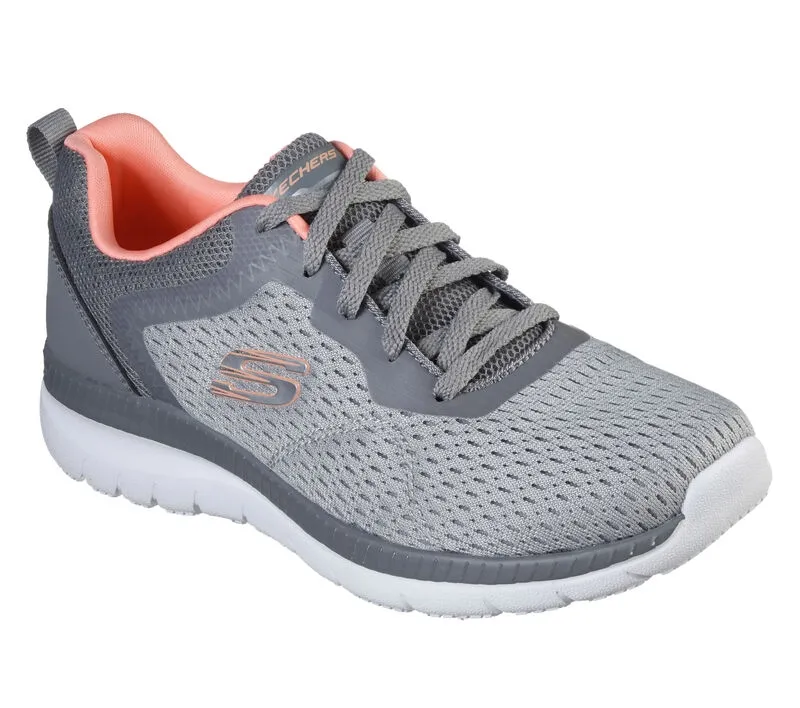 SNEAKERS SKECHERS DONNA BOUNTIFUL - QUICK PATH GRIGIO/CORALLO 12607 GYCL