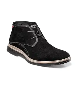 Stacy Adams - TILDEN Plain Toe Chukka Boot - Black Suede - 25547-008