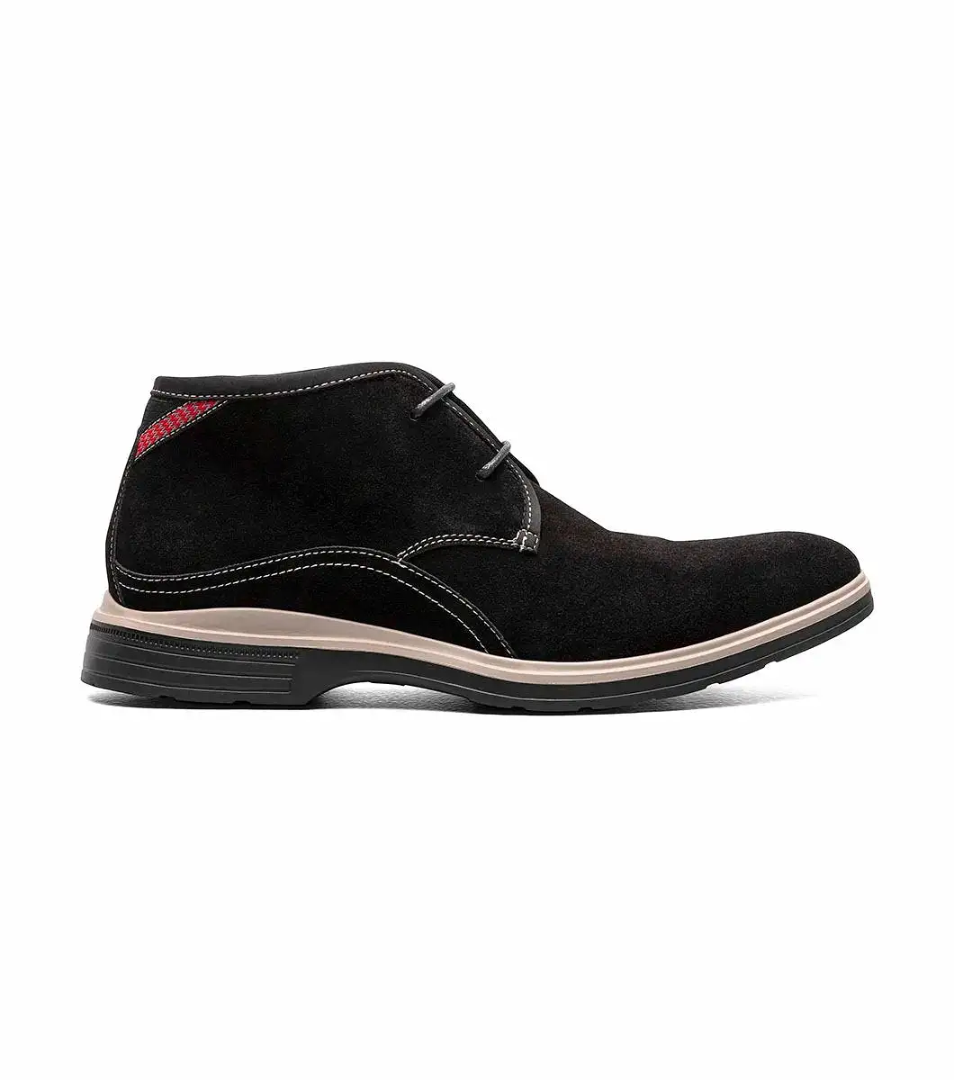 Stacy Adams - TILDEN Plain Toe Chukka Boot - Black Suede - 25547-008