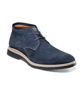 Stacy Adams - TILDEN Plain Toe Chukka Boot - Navy Suede - 25547-415