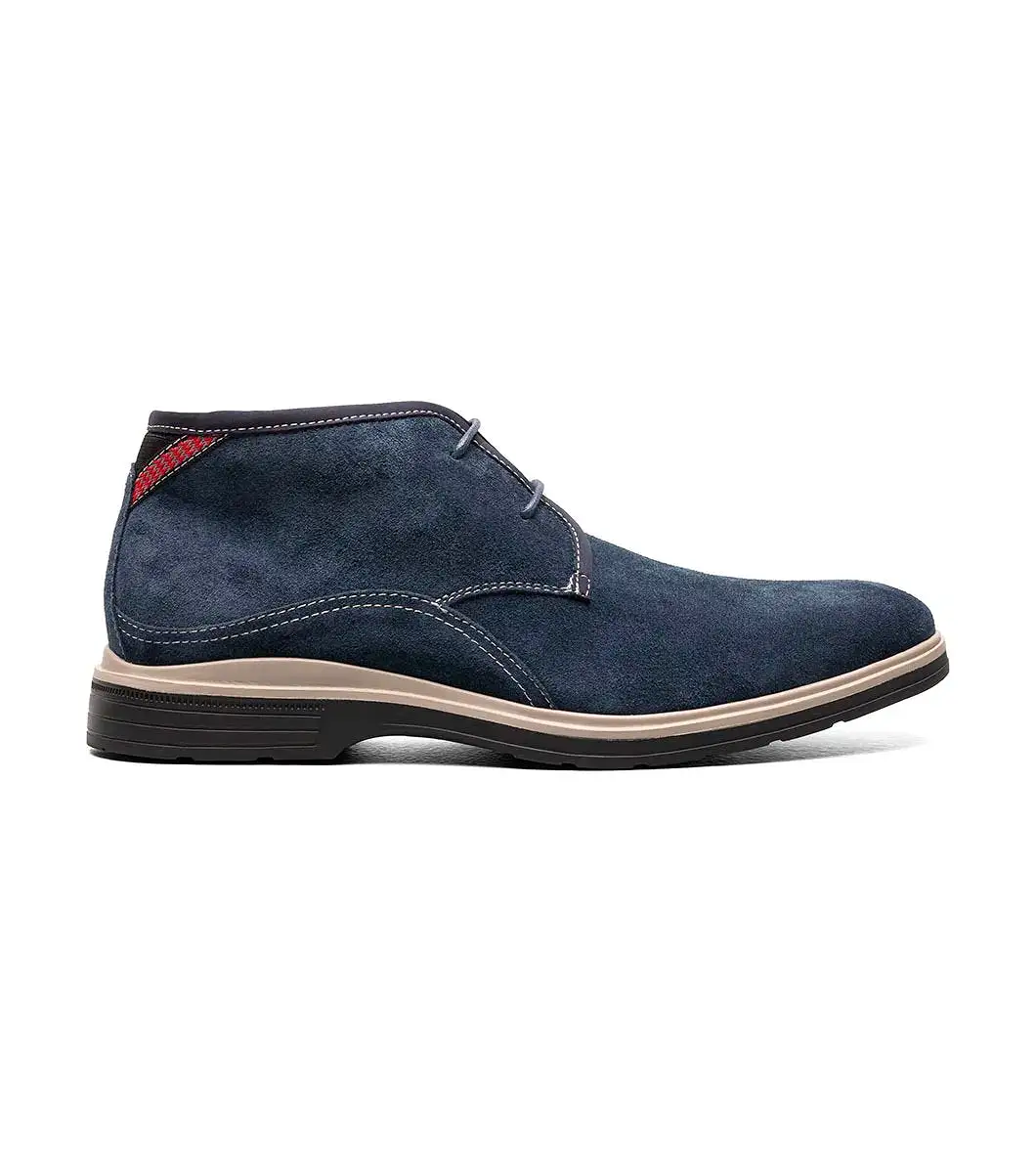 Stacy Adams - TILDEN Plain Toe Chukka Boot - Navy Suede - 25547-415