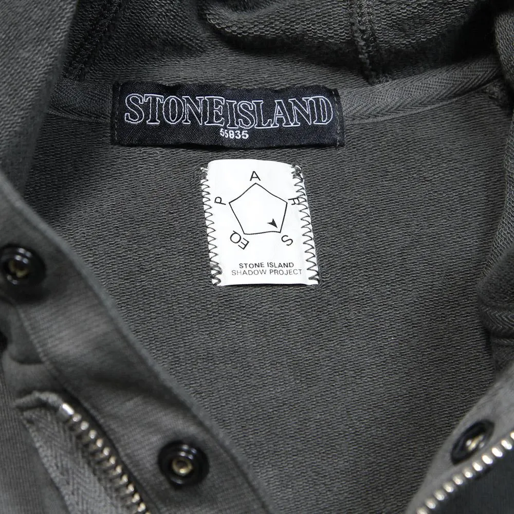 Stone Island Shadow Project Garment Dyed Fleece HoodySmoke