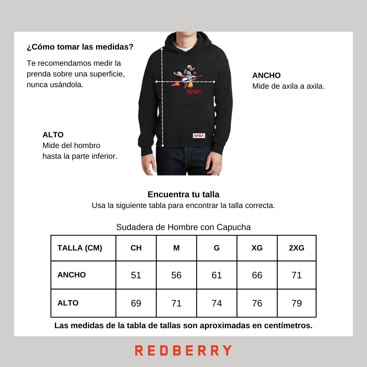 Sudadera para Hombre Hoodie Nasa Seal