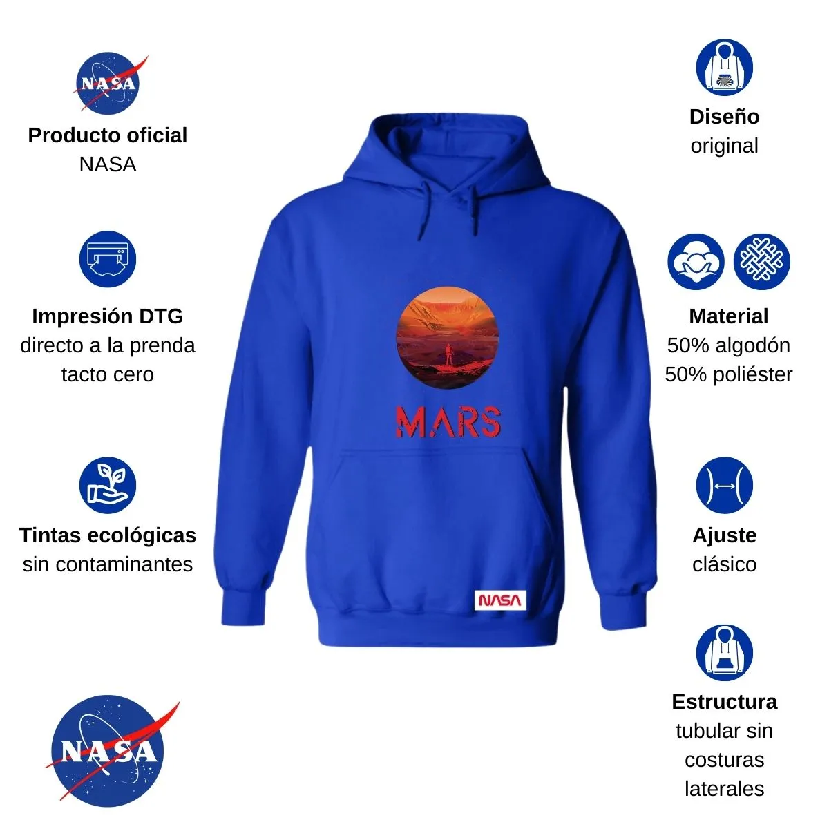 Sudadera para Mujer Hoodie Nasa Mars