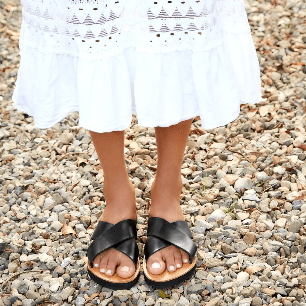 The Constanza Leather Slide Sandal