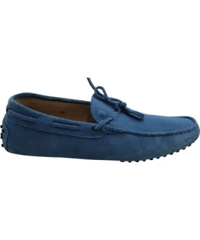 Tod's Tods Gommino Driving Shoes in Blue Suede