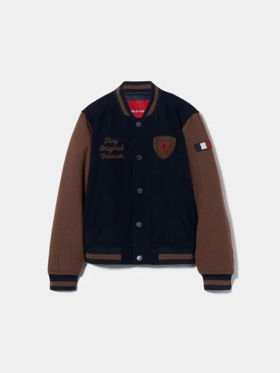 Two-tone bomber jacket