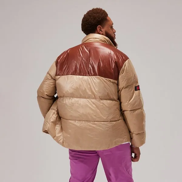 Unisex Blockback Down Jackets - Light Brown/Brown