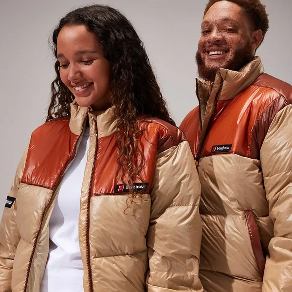 Unisex Blockback Down Jackets - Light Brown/Brown