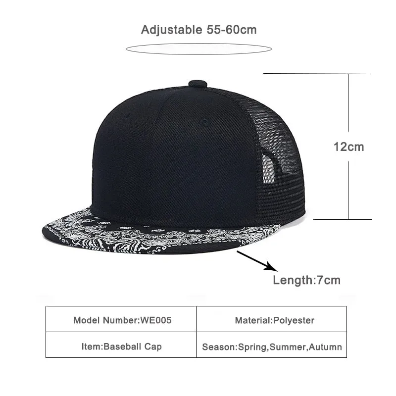 Unisex Casual Sunscreen Flat-brimmed Outdoor Hip Hop Baseball Cap