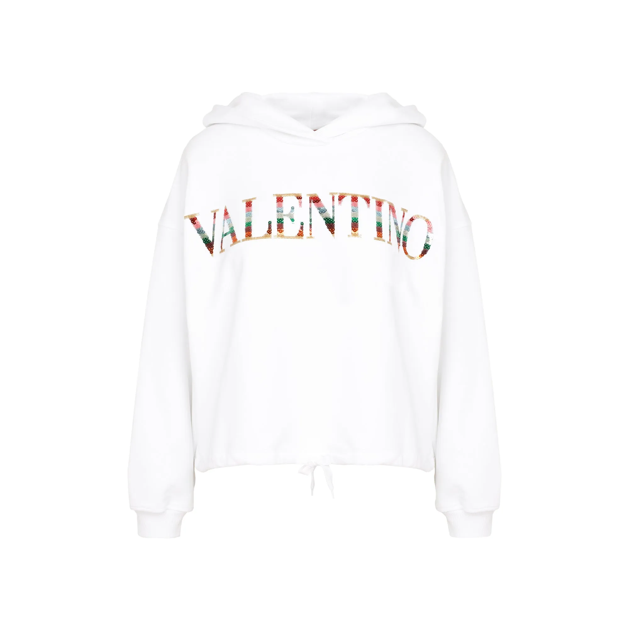 Valentino Logo Detailed Long-Sleeved Hoodie