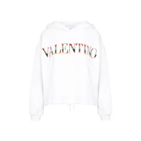 Valentino Logo Detailed Long-Sleeved Hoodie