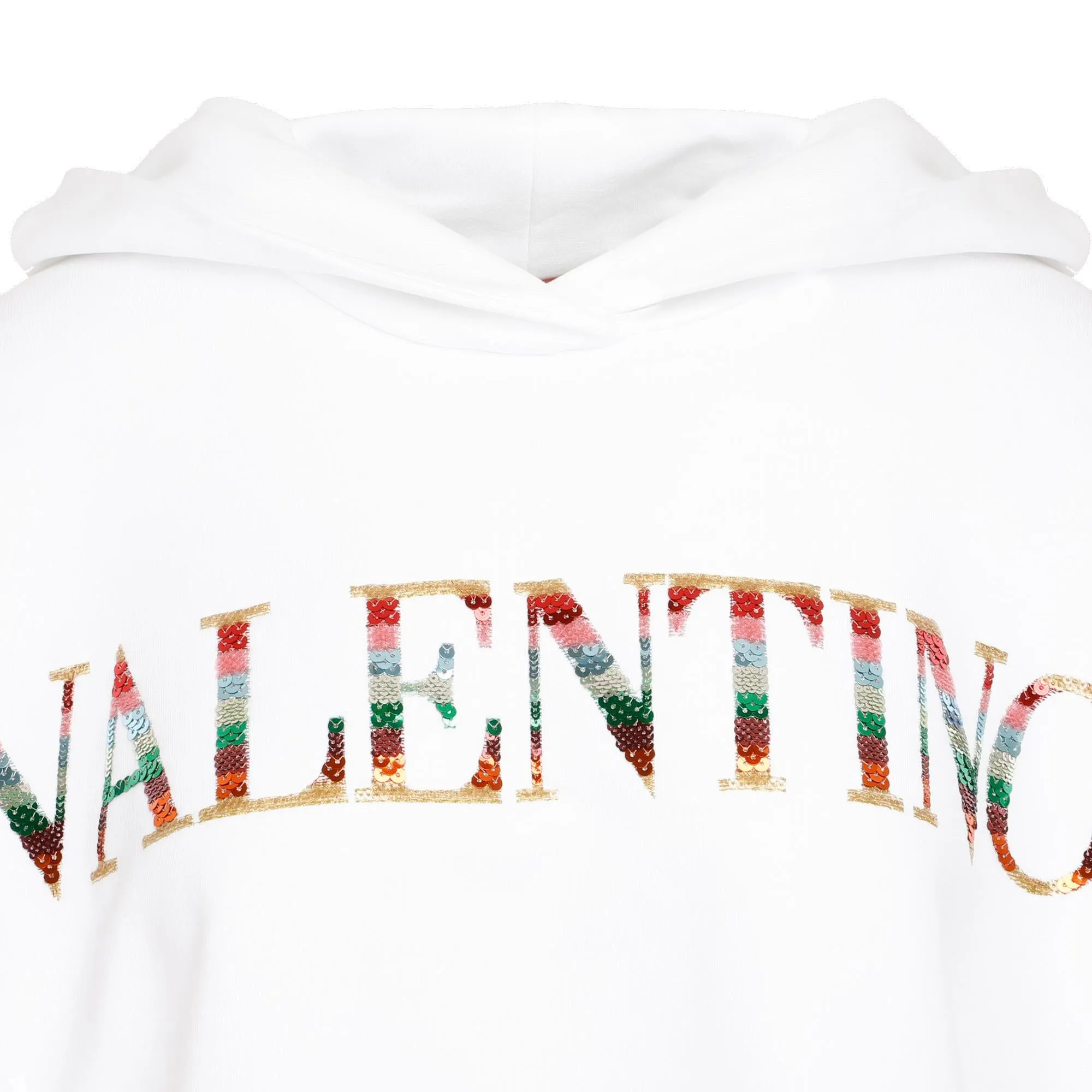 Valentino Logo Detailed Long-Sleeved Hoodie