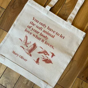 Wild Geese Mary Oliver Tote Bag