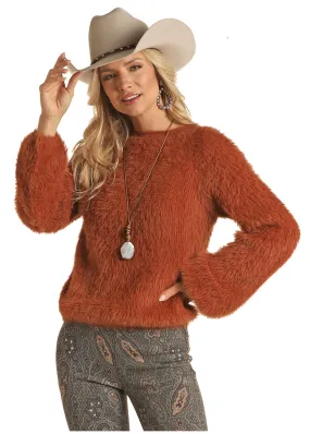 Women's Rock & Roll Fuzzy Solid Sweater