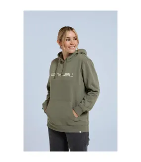 Womens/ladies maya organic hoodie khaki green Animal