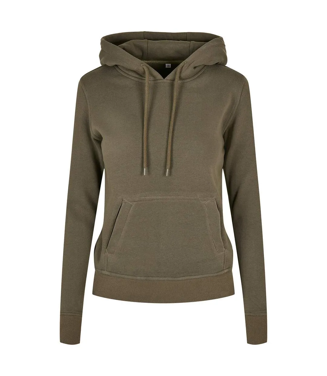 Womens/ladies organic hoodie olive Build Your Brand